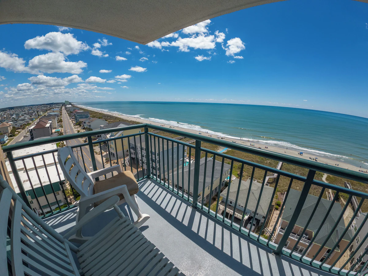 BeachWalk balcony looking over the beach