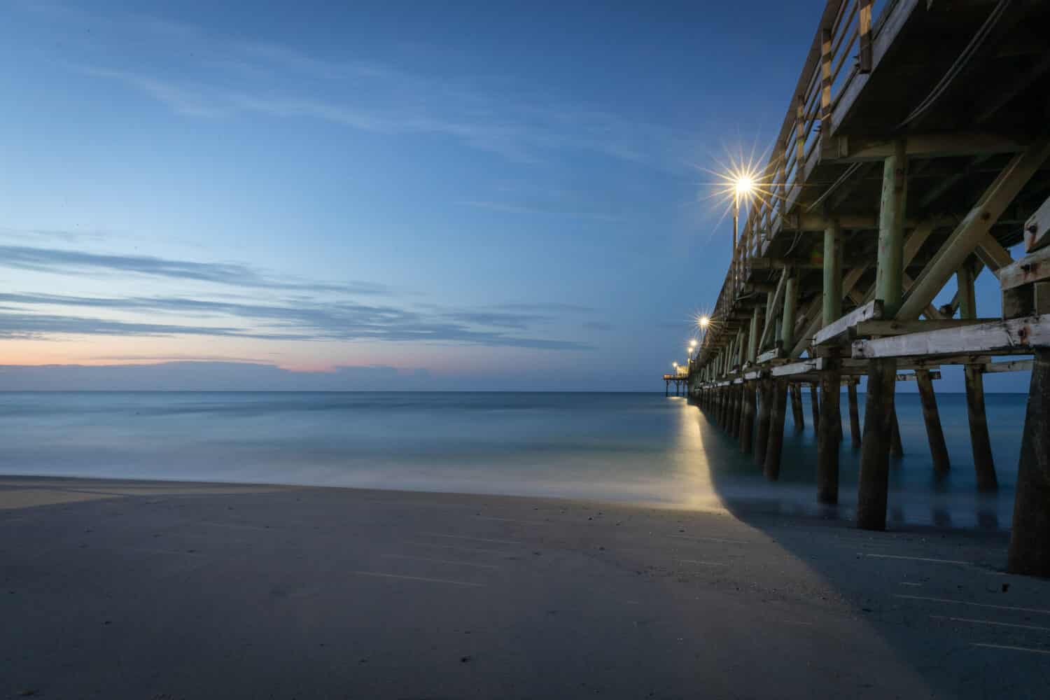 Cherry Grove Pier at night
