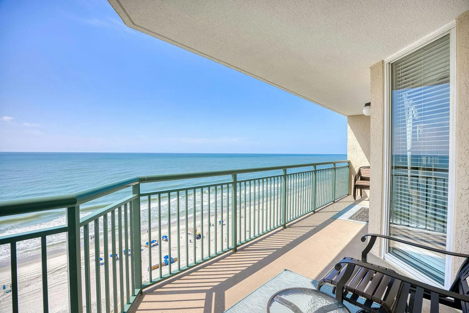 Oceanfront balcony view